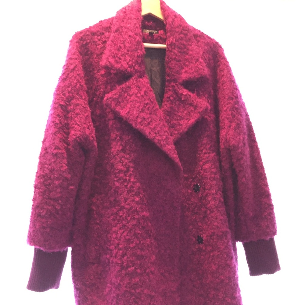 Top Shop Fuschia Sweater Coat